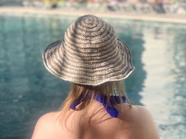 crochet Spiral Sun Hat free pattern