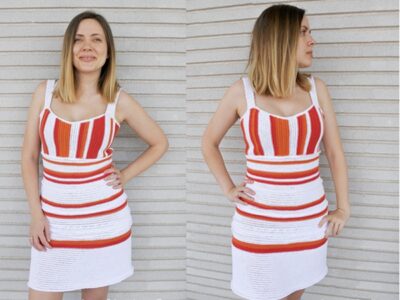 crochet Striped Dress free pattern