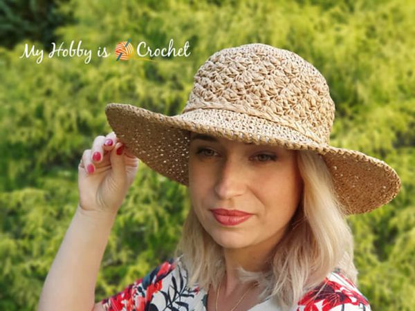 crochet Raffie Sun Hat FREE pattern