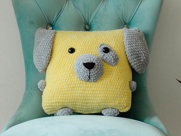 crochet Dog Pillow easy pattern
