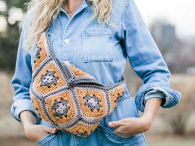 crochet Halcyon Granny Square Bag free pattern