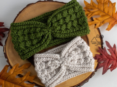 crochet Cinched Ear Warmer free pattern