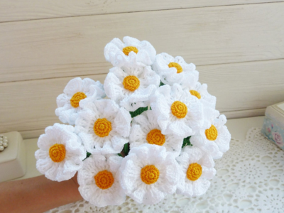 crochet Daisies Wedding Flowers easy pattern