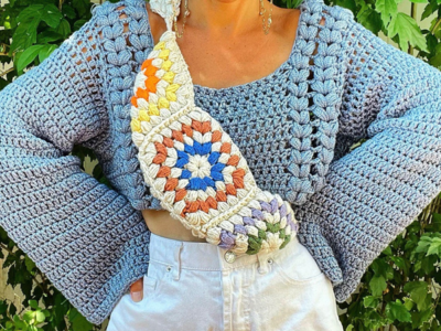 crochet Playful Crossbody Bag easy pattern