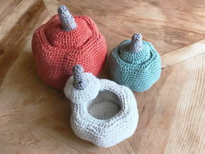 crochet Pumpkin Basket easy pattern