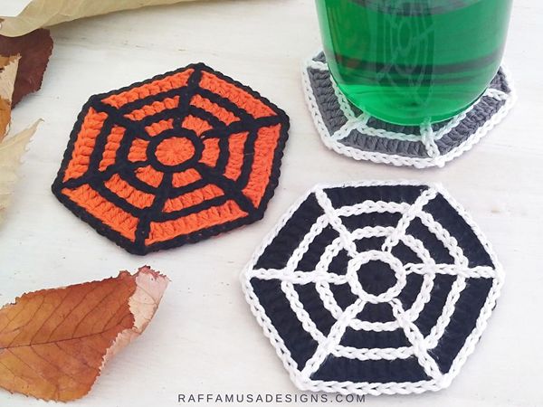 crochet Spiderweb Coasters free pattern