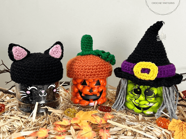 CROCHET Halloween Jar Hats free pattern