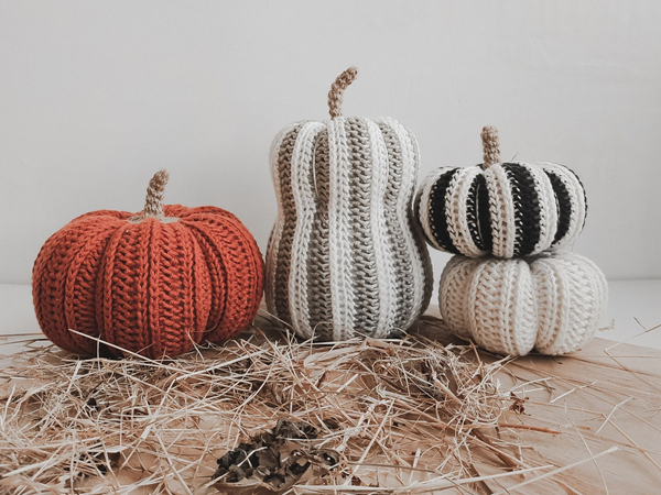 crochet Halloween Rustic Pumpkins easy pattern