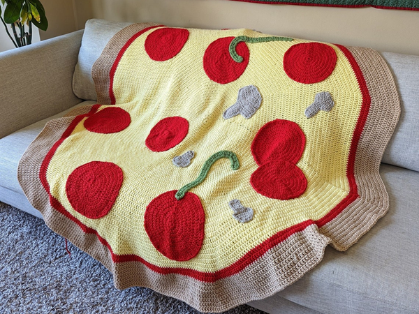 crochet Pizza Blanket easy pattern