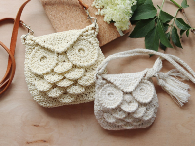 crochet Athena Owl Bag easy pattern
