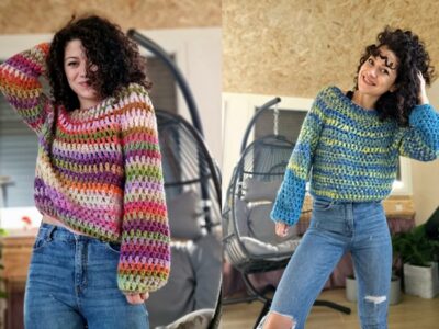 crochet Cloud Sweater free pattern