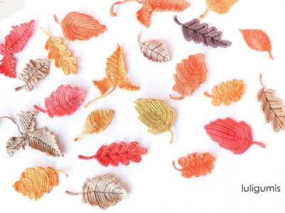 crochet Fall Leaves free pattern