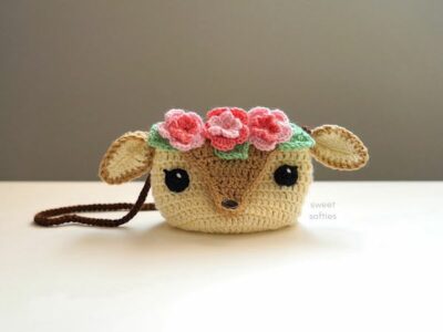 crochet Floral Deer Bag free pattern