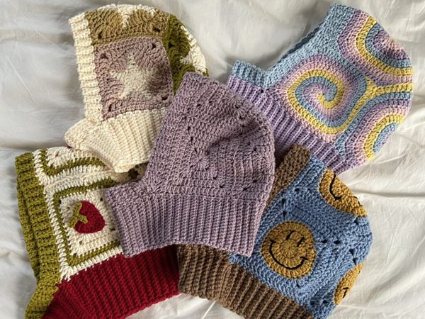 crochet Granny Square Balaclava free pattern