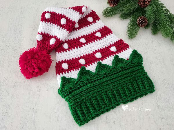 crochet Santa Helper Hat free pattern