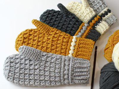 crochet MAYA Mittens easy pattern